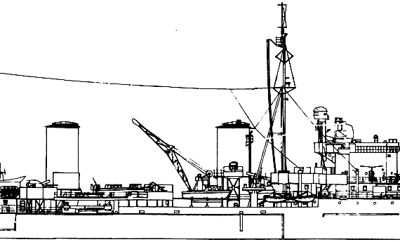 Крейсер HMS Galatea 1941 [Light Cruiser] - чертежи, габариты, рисунки
